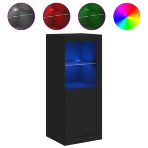 vidaXL Dressoir met LED-verlichting 41x37x100 cm zwart