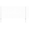 vidaXL Hek met Paal Zilver 1 x 25 m Staal