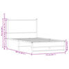 vidaXL Bedframe zonder matras metaal gerookt eikenkleurig 107x203 cm