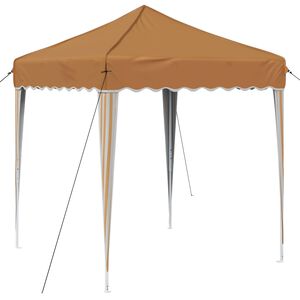 vidaXL Pop-up partytent 195 x 195 x 245 cm Beige Oxford Stof