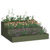 vidaXL Tuin Bloempot Olijf Groen 90 x 90 x 35 cm Koudgewalst staal