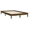 vidaXL Bedframe massief grenenhout honingbruin 135x190 cm