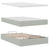 vidaXL Ottoman bed met matrassen en LED's 120x190cm fluweel lichtgrijs