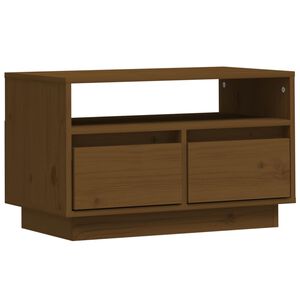 vidaXL Tv-meubel 60x35x37 cm massief grenenhout honingbruin