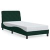 vidaXL Bedframe met LED zonder matras fluweel donkergroen 90x200 cm