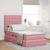 vidaXL Opbergbed met LED met matras met LED Roze 90 x 200 cm Fluweel