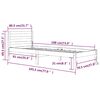 vidaXL Bedframe massief grenenhout zwart 75x190 cm