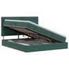 vidaXL Opslag bed met matras Donkergroen 140 x 200 cm Fluweel