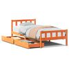 vidaXL Bedframe zonder matras massief grenenhout wasbruin 75x190 cm