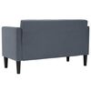 vidaXL Loveseat bank donkergrijs 111 cm fluweel