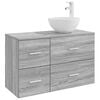 vidaXL Badkamermeubelset 2 st Grijs Sonoma Bewerkt hout