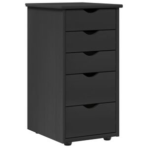 vidaXL Kast Grijs 34 x 39 x 61,5 cm Massief Vurenhout