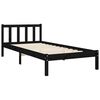 vidaXL Bedframe met hoofdbord massief hout zwart