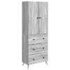 vidaXL Kastenset 2 pcs Grijs Sonoma 66 x 34,5 x 90 cm Bewerkt hout