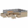 vidaXL Tuinbankenset 12 st Beige poly rattan