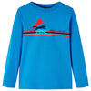Kindershirt met lange mouwen 140 kobaltblauw