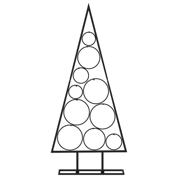 vidaXL Kerstdecoratie kerstboom 90 cm metaal zwart