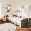 vidaXL Slaapbank met matras en USB stof lichtgrijs 90x200 cm