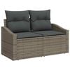 vidaXL Tuin Sofa Set met kussen 12 pcs Grijs Poly riet