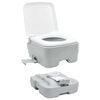 vidaXL Camping Toilet 2 pcs Grijs en Wit Hoogwaardig polyethyleen