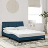 vidaXL Bed met matras "Hanko" fluweel blauw 140x190 cm