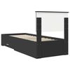 vidaXL Bedframe met lade Zwart en Zilver 75 x 190 cm Bewerkt hout