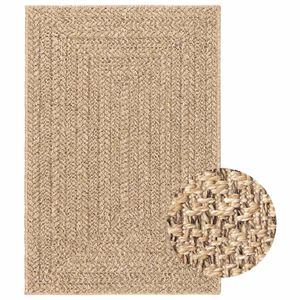 vidaXL Vloerkleed ZIZUR beige binnen en buiten 100x200 cm jute look
