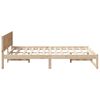 vidaXL Bedframe met hoofdeinde Naturel 140 x 190 cm Massief grenenhout