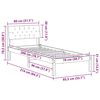 vidaXL Bedframe Bruin en zwart 80 x 200 cm Massief grenenhout