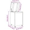 vidaXL Wasmand met wielen RANA 45x45x64 cm massief grenenhout