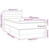 vidaXL Boxspring met matras en LED fluweel donkerblauw 80x200 cm