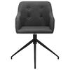 vidaXL Eetkamerstoelen 6 st draaibaar stof donkergrijs