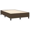 vidaXL Boxspring met matras stof donkerbruin 120x200 cm