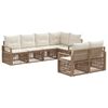 vidaXL Tuinbankenset 7 st 7-Aantal zitplaatsen Beige poly rattan