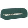 vidaXL Hoekbedframe met Matras met hoofdeinde 2 pcs Groen Fluweel