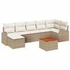 vidaXL Tuinbankenset 8 st Beige en Cr&egrave;me poly rattan