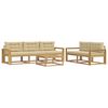 vidaXL Buiten bankenset 6 st Wit en Beige