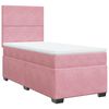 vidaXL Boxspring met matras fluweel roze 80x200 cm