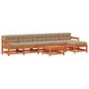 vidaXL Tuin loungeset 7 st Wasbruin Massief grenenhout