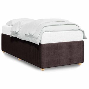 vidaXL Bedframe zonder matras 90x190 cm stof donkerbruin