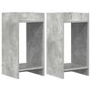vidaXL Plantenstandaard 2 st Betongrijs 30 x 30 x 60 cm Bewerkt hout