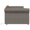 vidaXL Slaapbank met matras en USB stof taupe 90x200 cm