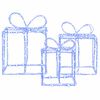 vidaXL Verlichte kerstcadeaudozen LOVIISA 3 st 360 LED's Blauw