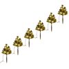 vidaXL Tuinpadkerstbomen 6 st met warmwitte LED's 45 cm PVC