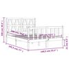 vidaXL Bedframe met hoofdbord massief hout