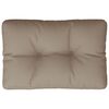 vidaXL Palletkussen 60x40x12 cm stof taupe