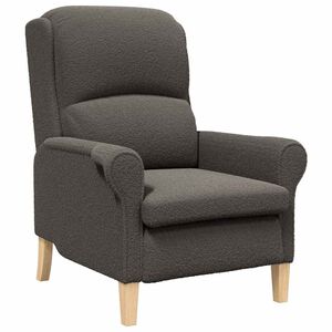 vidaXL Fauteuil Donkergrijs Zachte Sherpa stof