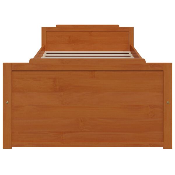 vidaXL Bedframe met lades massief grenenhout honingbruin 90x200 cm