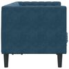 vidaXL Tweezitsbank Chesterfield-stijl en bolsters fluweel blauw