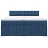 vidaXL Boxspring met matras stof blauw 200x200 cm